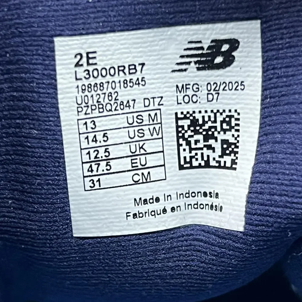 New Balance 3000 V7 Metal Baseball Cleats Men Size 13 2E Wide Blue Comfort Shoes